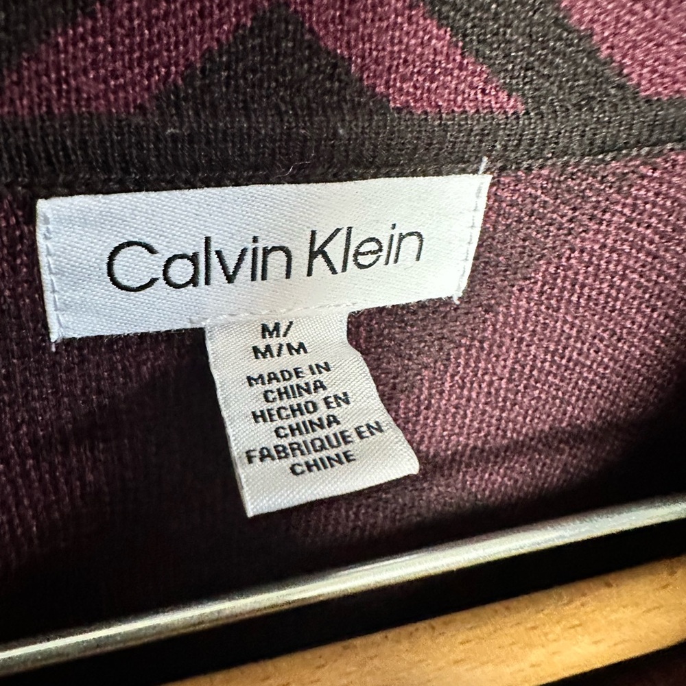 Calvin Klein Women's Cowl Neck Sweater in Purple and Black M - Picture 3 of 7